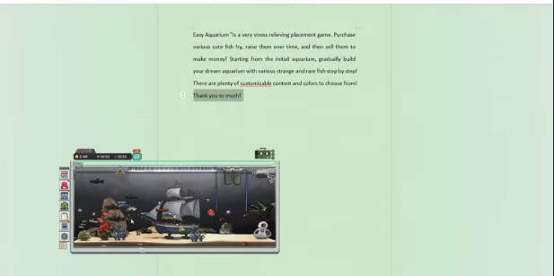 《桌面鱼老板：放置好时光》demo