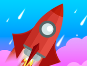 火箭飞行发射logo图