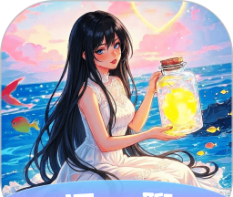 闪聊漂流瓶logo图