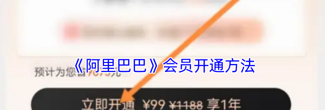 《阿里巴巴》会员开通方法
