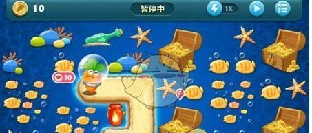 《保卫萝卜1》深海主题第5关金萝卜攻略