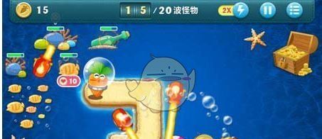 《保卫萝卜1》深海主题第5关金萝卜攻略