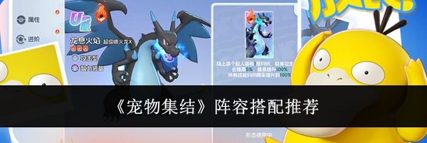 《宠物集结》阵容搭配推荐