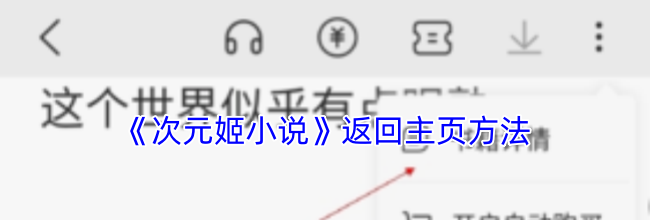 《次元姬小说》返回主页方法