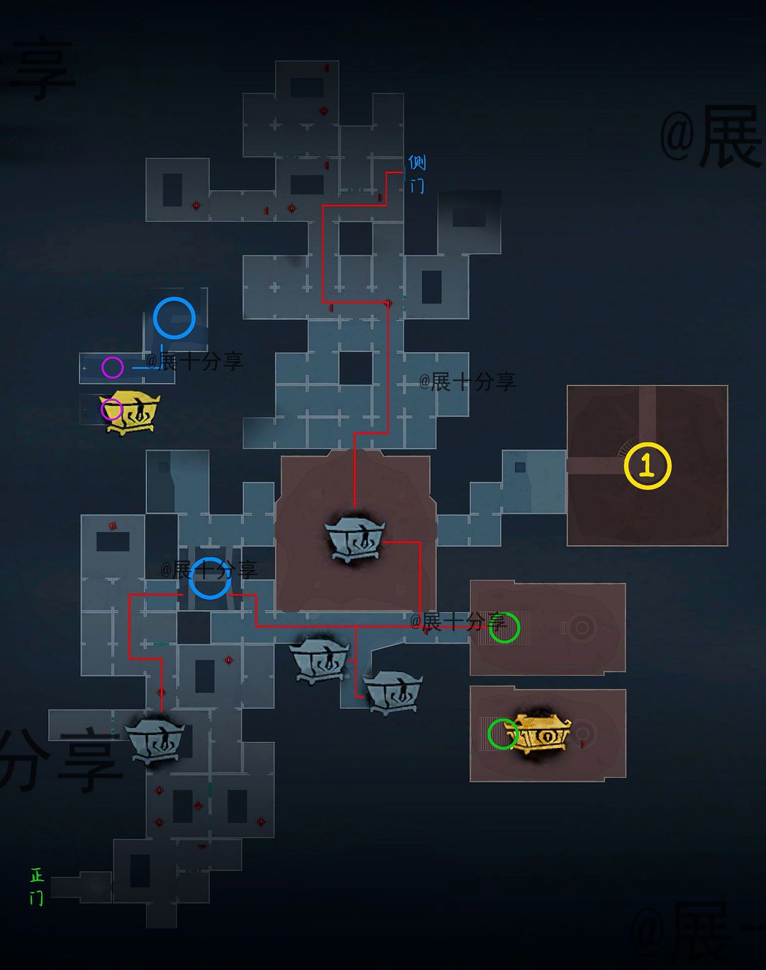 超自然行动组昆仑秘境极限侧门在【右】全地图小抄