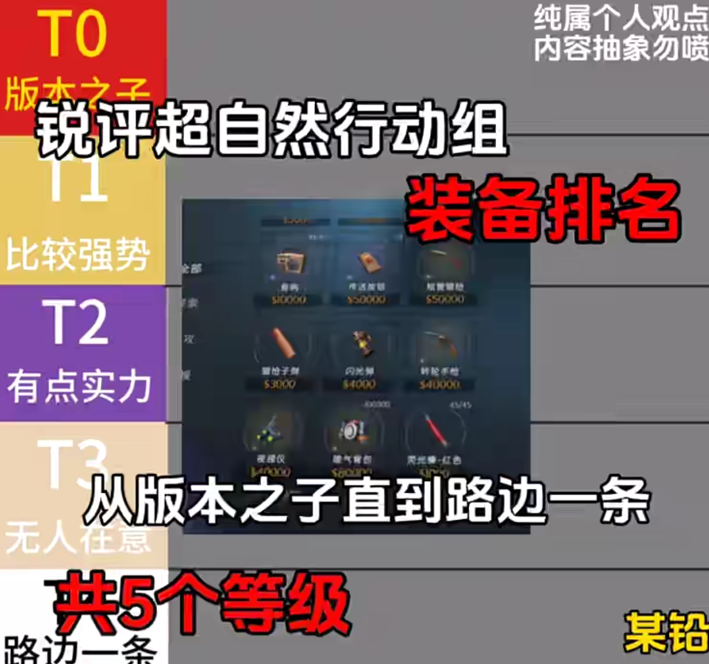超自然行动组装备排名分享