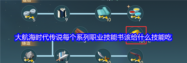 大航海时代传说每个系列职业技能书该给什么技能吃