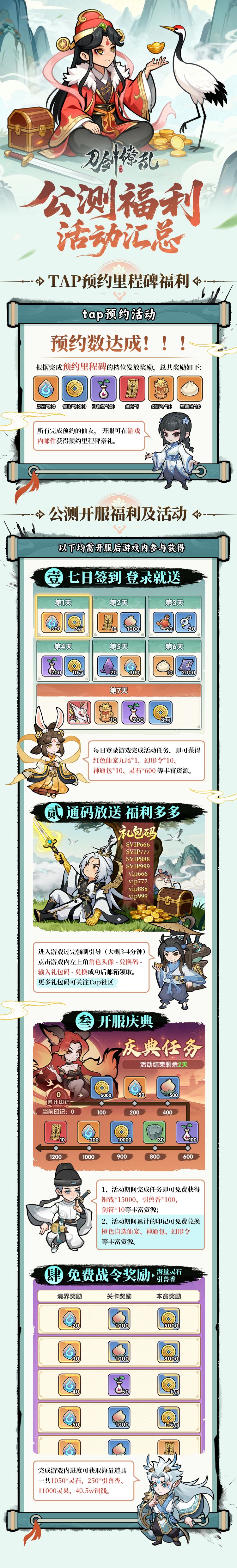 刀剑缭乱公测兑换码大全