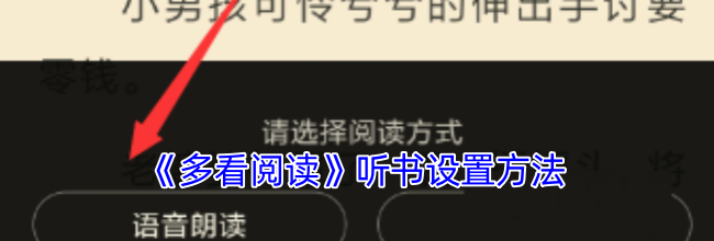 《多看阅读》听书设置方法
