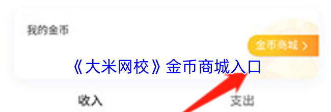 《大米网校》金币商城入口