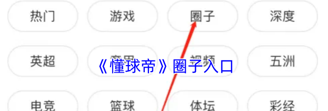 《懂球帝》圈子入口