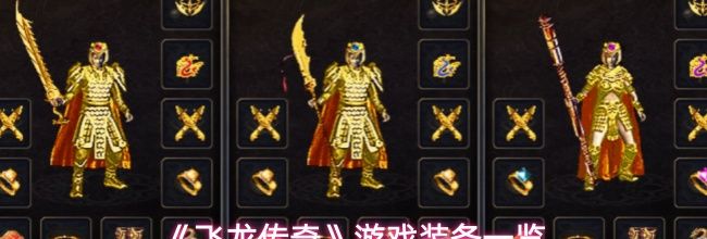 《飞龙传奇》游戏装备一览