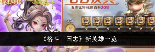 《格斗三国志》新英雄一览