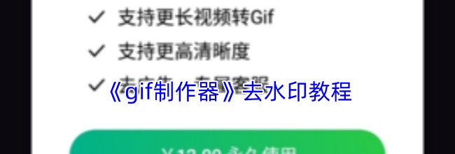 《gif制作器》去水印教程