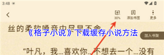 《格子小说》下载缓存小说方法
