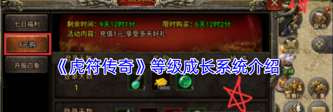 《虎符传奇》等级成长系统介绍