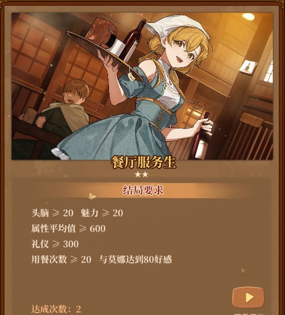 《火山的女儿：再度重逢》各职业需求一览