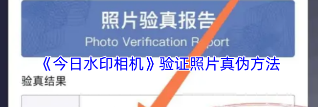 《今日水印相机》验证照片真伪方法
