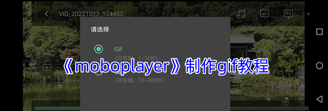 《moboplayer》制作gif教程