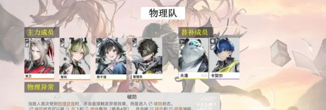 《明日方舟：终末地》物理队阵容核心配队机制