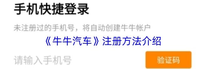《牛牛汽车》注册方法介绍