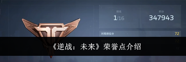 《逆战：未来》荣誉点介绍