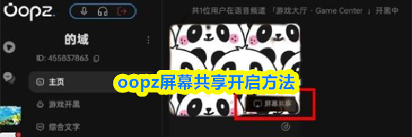 oopz屏幕共享开启方法