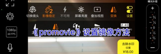 《promovie》设置镜像方法