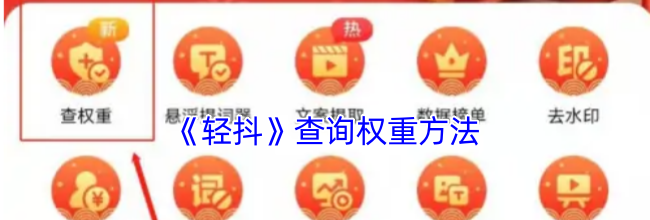 《轻抖》查询权重方法