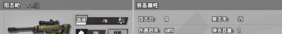 《枪魂狙击》各武器属性分享