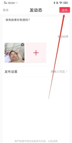 《倾友》发布动态方法