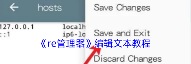 《re管理器》编辑文本教程