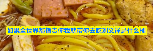 如果全世界都指责你我就带你去吃刘文祥是什么梗