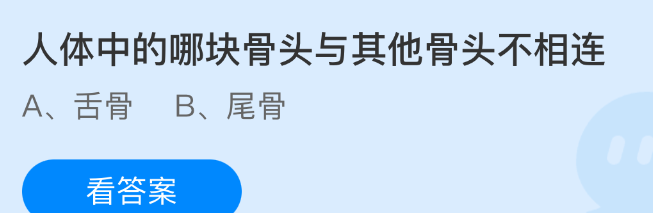 人体中的哪块骨头与其他骨头不相连