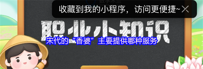 宋代的“香婆”主要提供哪种服务