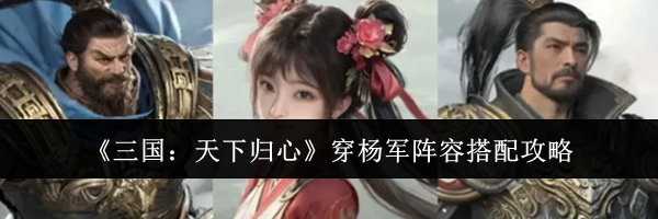 《三国：天下归心》穿杨军阵容搭配攻略