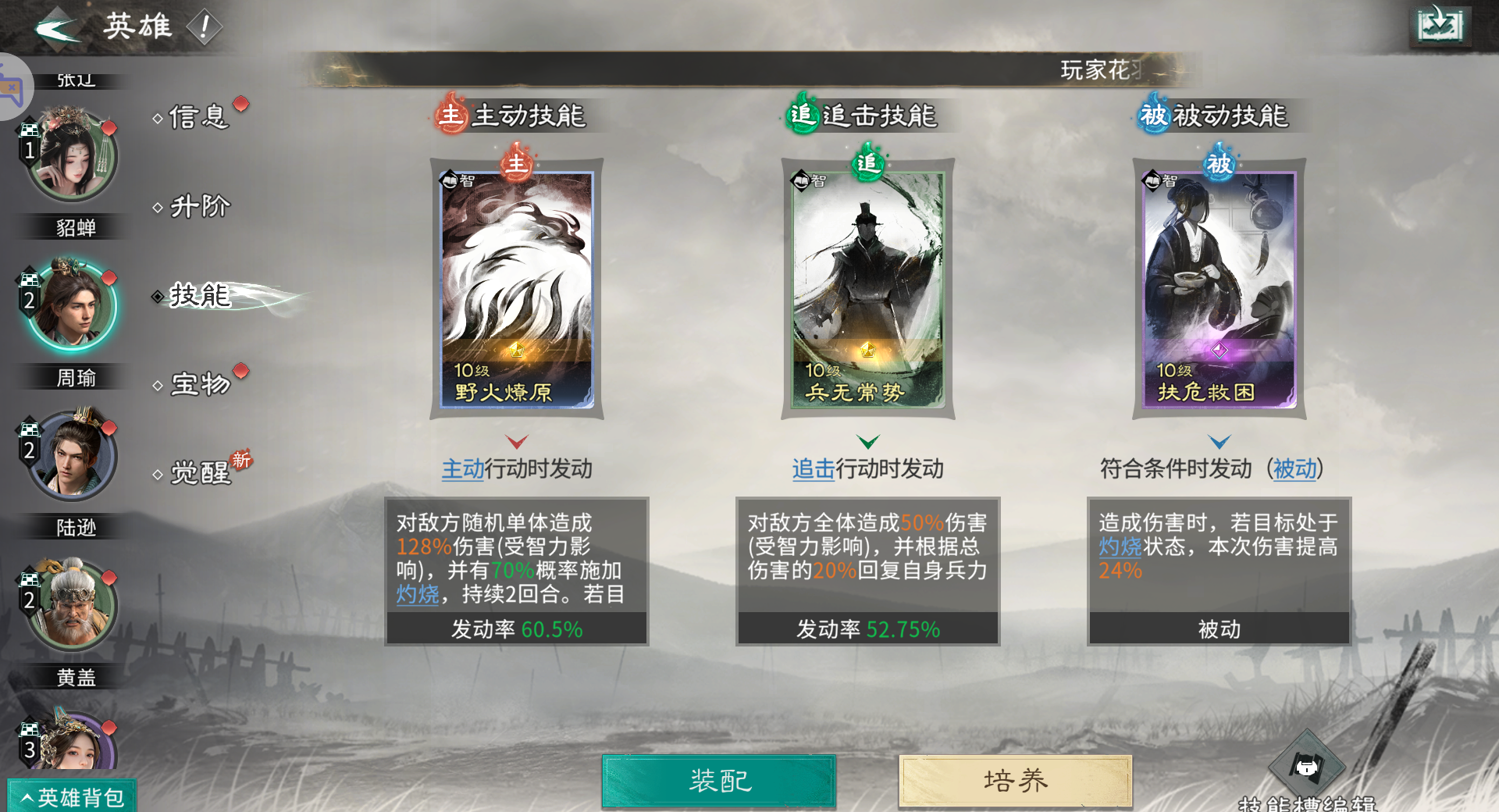 《三国：天下归心》周瑜灼烧队推荐