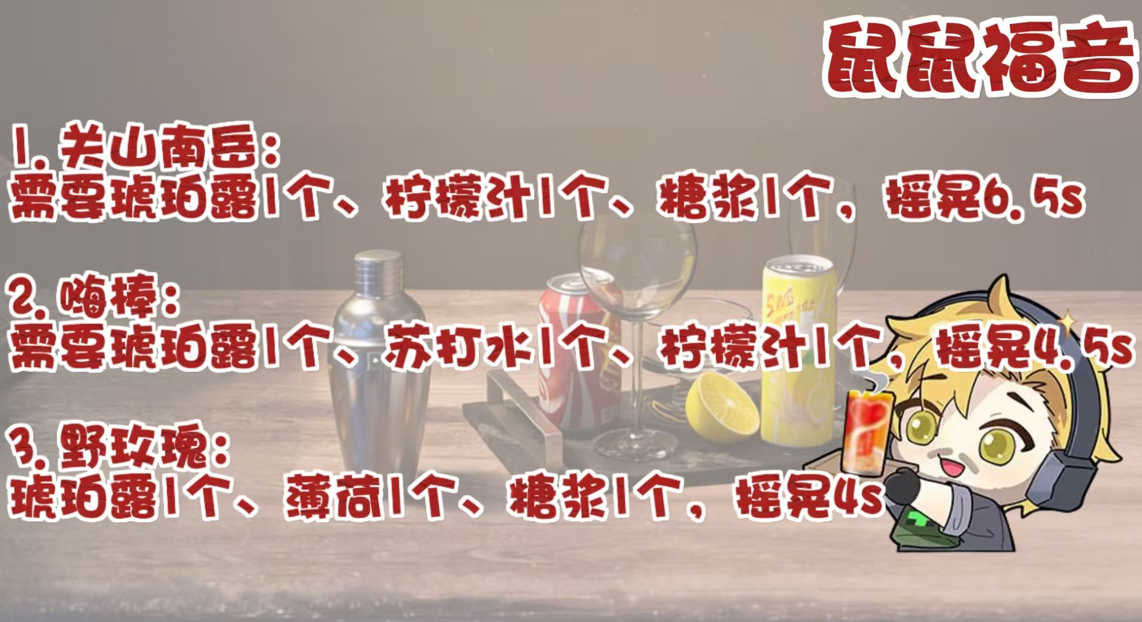 《三角洲行动》饮品制作配料攻略