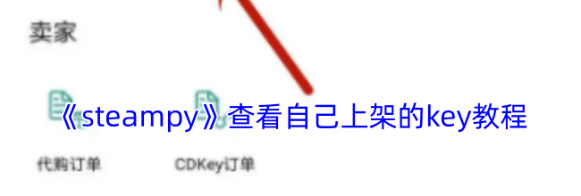 《steampy》查看自己上架的key教程