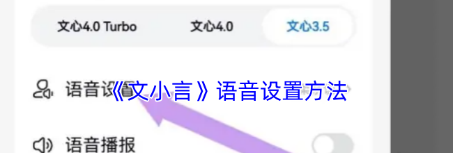 《文小言》语音设置方法