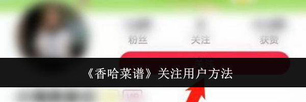 《香哈菜谱》关注用户方法