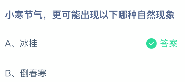小寒节气,更可能出现以下哪种自然现象
