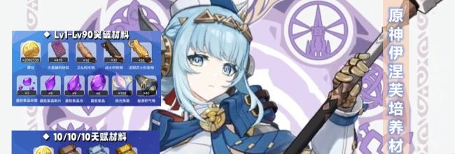 《原神》伊涅芙突破材料收集攻略