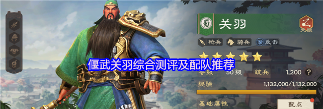偃武关羽综合测评及配队推荐