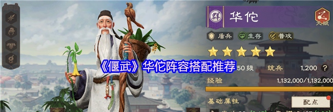 《偃武》华佗阵容搭配推荐