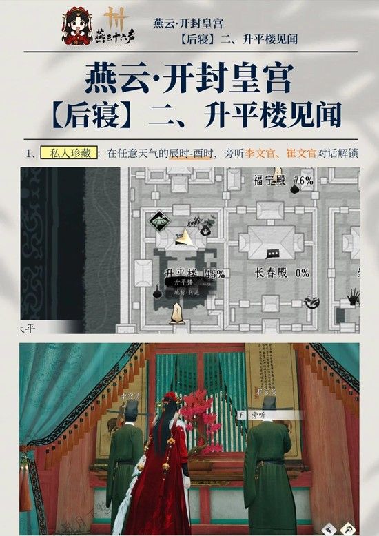 《燕云十六声》生平楼5个见闻攻略