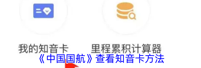 《中国国航》查看知音卡方法