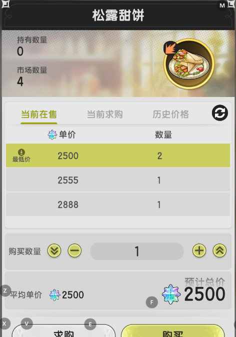 《仗剑传说》食材成本分析