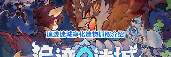 追迹迷城净化遗物抓取介绍