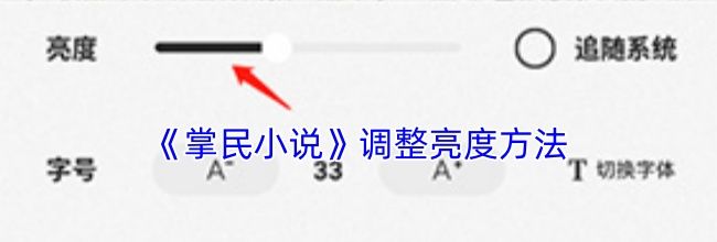 《掌民小说》调整亮度方法